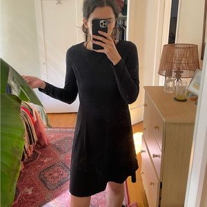 Athleta long sleeve black dress